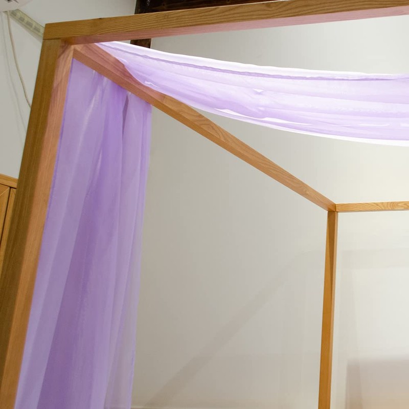 Linentalks Canopy Bed Scarf, Luxury Sheer Bed Canopy Scarf, Sheer