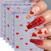 Heart Nail Art Stickers 6 Sheets Valentine's Day Nail Decals