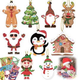 18 Christmas Stickers Crafts for Kids,Christmas Arts and Crafts for Kids,Xmas Crafts for 2-3-4-5 Years Old Children,Make Your Own Christmas Stickers,Xmas DIY Stickers for Children,Xmas Gift for Kids