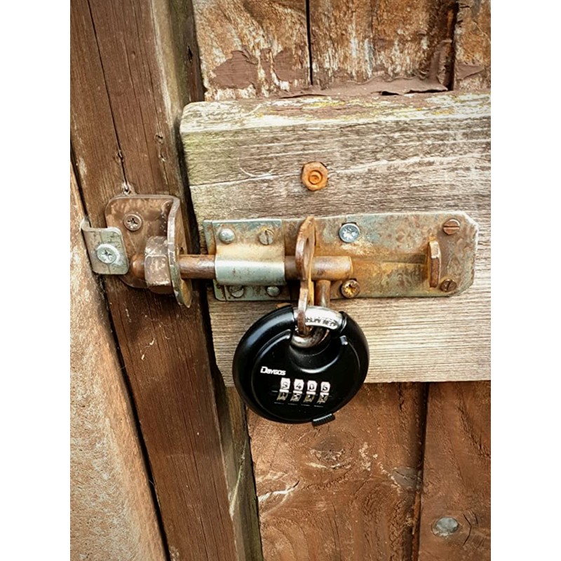 DAYGOS Heavy Duty Combination Padlock - Outdoor Stainless Steel Disc