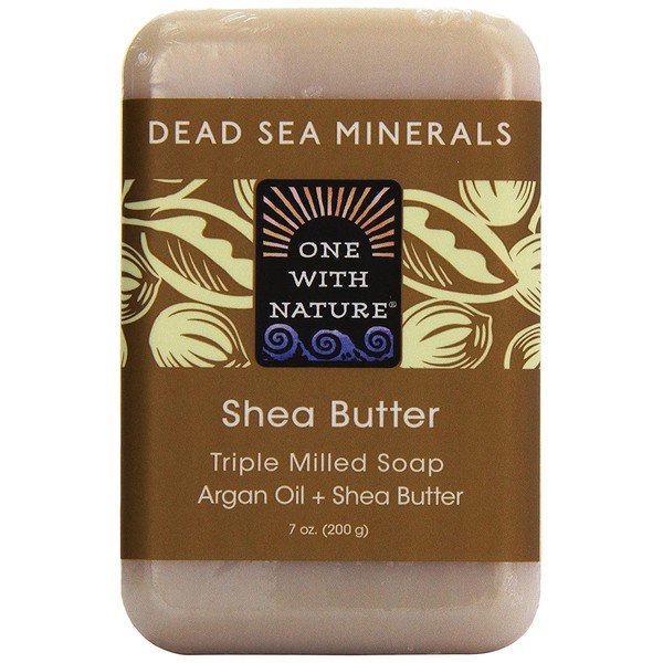 One With Nature, Dead Sea Mineral Bar Soap, Shea Butter, 7 oz