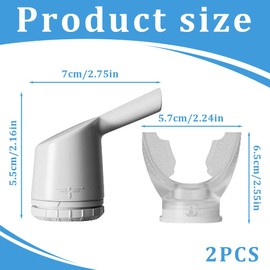 LQIOACU 2-in-1 Adjustable Lung Trainer, Breathing Trainer, Endurance Training for the Lungs, Breathing Trainer (White), multicoloured