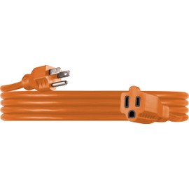 UltraPro 9 Ft Extension Cord, 3-Outlet Power Strip, Double Insulated, Grounded, Heavy Duty, 16 Gauge, General Purpose, UL Listed, Orange, 51927