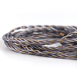 Linsoul Tripowin Zoe Upgraded Earphone Cable, in Ear Monitor Cable, 4-Core Pure Copper Silver-Plated Copper Gold-Plated 24AWG Litz Wire for Musician Audiophile(3.5mm, MMCX)