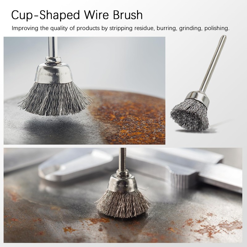 75PC Wire Brushes for Drill Set Steel Wire Wheels Pen