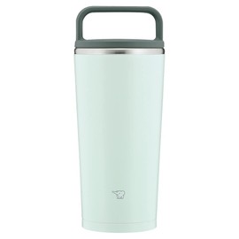 Zojirushi Mahobin SX-JA30-GM Water Bottle Tumbler with Lid & Carry Tumbler Portable Seamless Handle Type 10.1 fl oz (300 ml) Watery Green Integrated Lid and Seal Easy Care Only 2 Pieces Wash