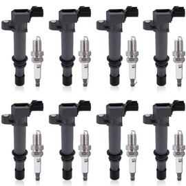 KUIPERAUTO Set of 8 Ignition Coil Pack and Spark Plugs Compatible for 1999-2008 Chrysler Aspen Dodge Dakota Durango Nitro Ram 1500 UF270