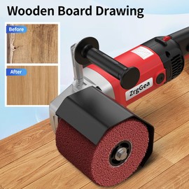 ZrgGea Surface Conditioning Tool, 1400W Handheld Stainless Steel Polisher, 6 Variable Speed Metal Burnishing Machine, Sander Tool with Polishing Wheels, For Metal, Stainless Steel, Plastic, Wood