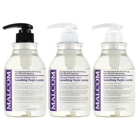 Malcolm Something Purple Flavender Shampoo 520ml + Treatment 520ml + Body Wash 520ml, 1 set / 말콤 썸씽 퍼플라벤더 샴푸 520ml + 트리트먼트 520ml + 바디워시 520ml, 1세트