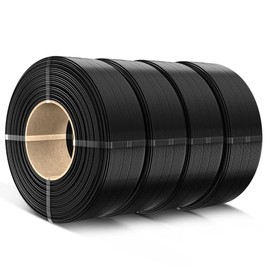 SUNLU PLA Refill Filament 1.75mm, Refill PLA 3D Printer Filament Suitable for Bambu Lab Filament and SUNLU Reusable spools, Dimensional Accuracy +/- 0.02 mm, 1kg per Spool, 4 Pcs, 4 Black