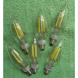 GE 6 Pack GE Bright LED B10C Candelabra Base Bulbs 60W EQ 5W Decorative Candle