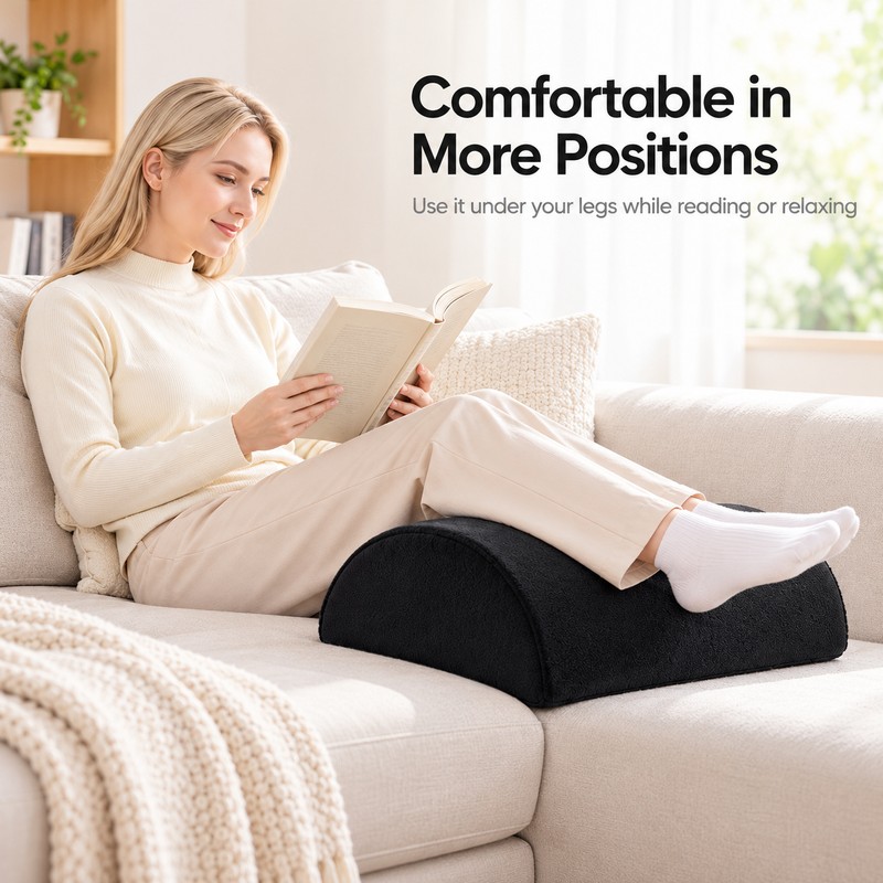 Under Desk Footrest with Warm Foot Pockets – Soft Rotatable
