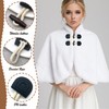 DHER 4 Pairs Leather Buttons Toggle Buttons Wooden Buttons Closure