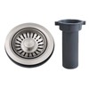 GZILA 3.5" Kitchen Sink Drain Strainer Assembly with Tailpiece, 304