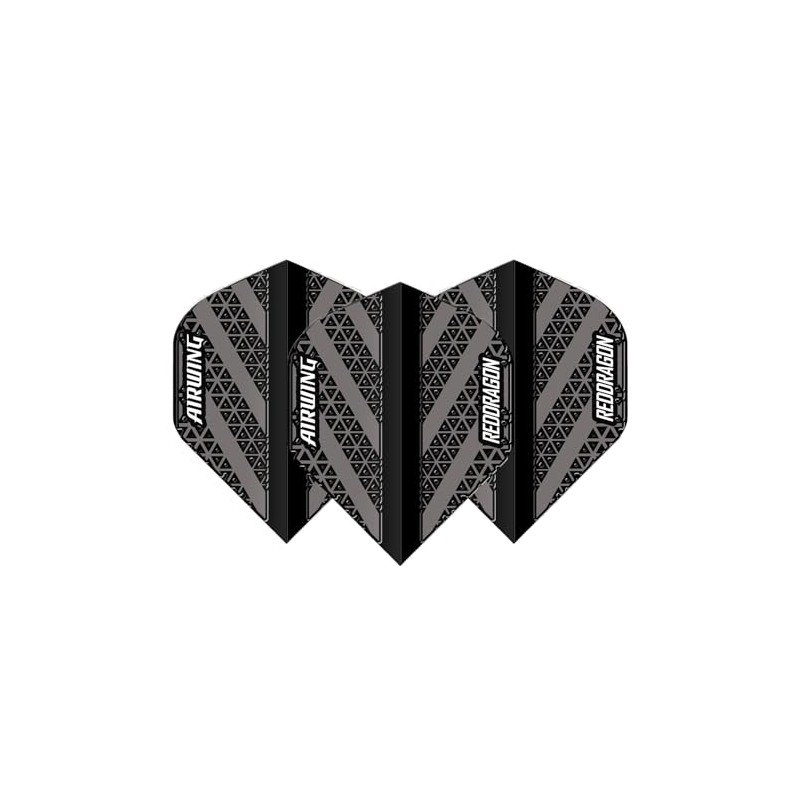 RED DRAGON Airwing Unique Moulded Black & Grey Standard Dart