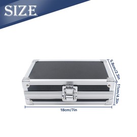 Money Holder Cash Organizer, Mini Alloy Money Box with Buckle, Single Row Currency Tray Lockable Storage Box for Cash, Cards, Stamps, Checks and Receipts, 7.09 x 4.33 x 2.28 Inch