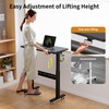 WALKINGDESK Pneumatic Standing Desk with Wheels, Whole Piece Board Rolling