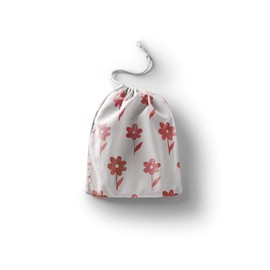 Le Jardin du Lin Printed Cotton Bags with Drawstring, Shopping Bag, Fabric Bag, Fabric Bag, Vegetable Bag, Reusable, Environmentally Friendly, Multipurpose, Foldable, Size: 20 x 30 cm