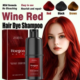 Gentle Hair Dye Salon Haircare,Shampoo Hair Dye Easy To Use, 3 In 1 Hair Dye Shampoo, Hair Instant Dye Shampoo For Men & Women - Color: Black