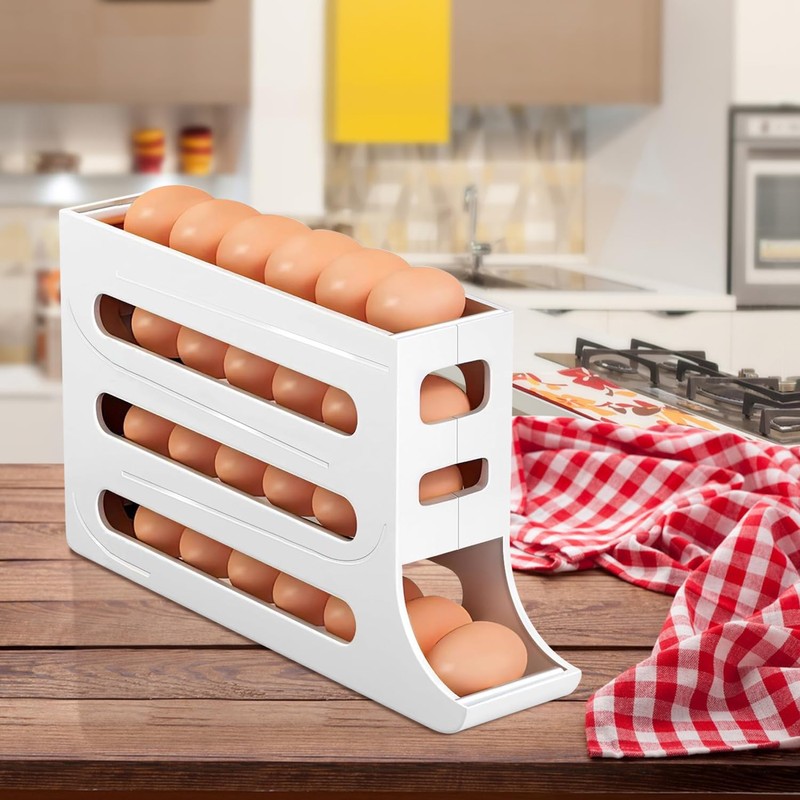Egg Holder for 30 Eggs, 4 Tier Egg Container, Egg