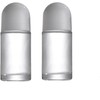YuanHolumid 2Pcs White 50ML Glass Empty Roller Bottles with Plastic