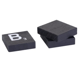 Trimming Shop Wood Letter Tiles, Wooden Alphabet Tiles A-Z Capital Letters Replacement for Board Games, Christmas Tree Decoration, Children's Educational Toy, DIY Projects (Black, 100pcs)