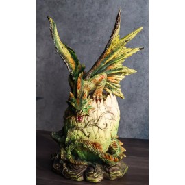 Forest Ent Greenman Dendritic Dragon Hatchling Emerging From Egg Shell Figurine