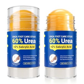 Pack de 2 - Crema para Pies con Urea 60, Crema para Pies Resecos y Agrietados, Bálsamo en Barra para Talón Grueso y Callos, 40g x 2