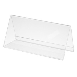 Risedot 12 Pack Acrylic Name Plates for Desks, Horizontal Slant Back Sign Holder, for Table Display