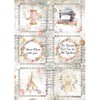 Stamperia - Rice Paper - Romantic Threads - Mini Cards
