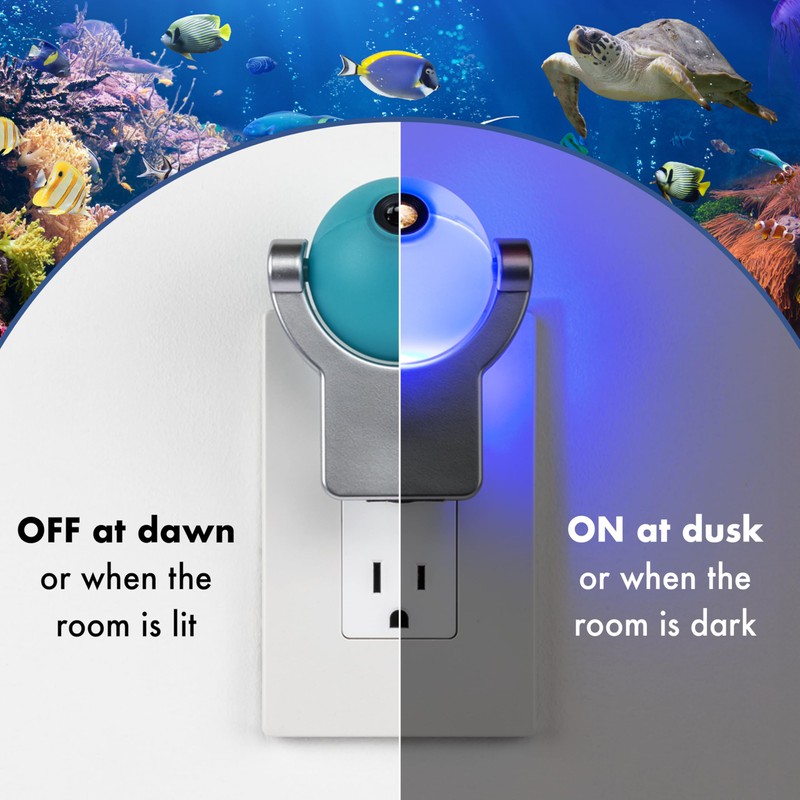 Projectables Tropical Fish LED Night Light Projector, Plug-In, Light Sensing,