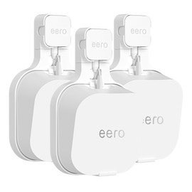 CUUTHOO Space-Saving Outlet Wall Mount for Eero 7 Router | Cable Management | Fits Vertical/Horizontal Outlets | White (3 Pack)