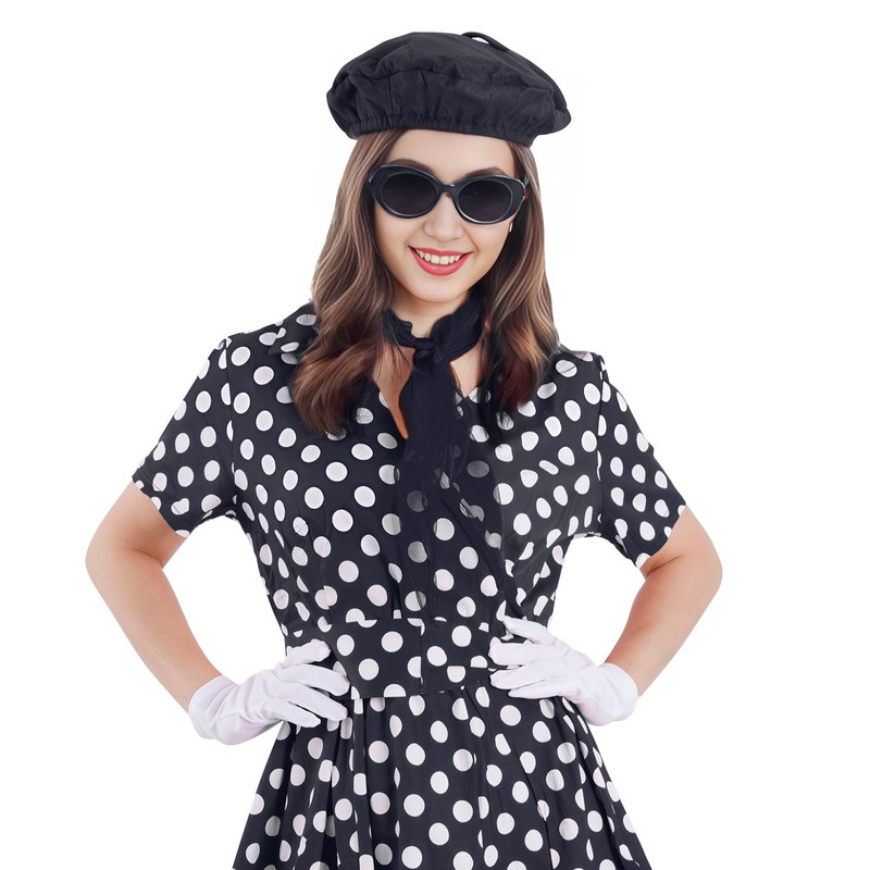 choyaxo 5pcs Mime Costume Accessories Set Including Beret Hat Scarf