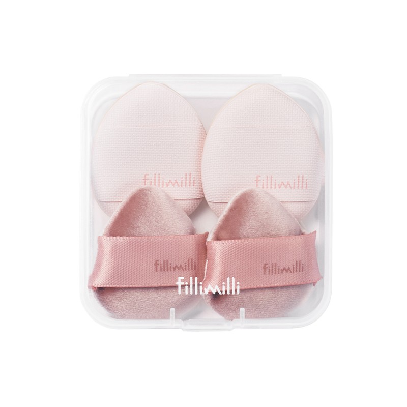 Fillimilli Mini Tapping Puff (Base & Blush) (4P) Set (+Case)