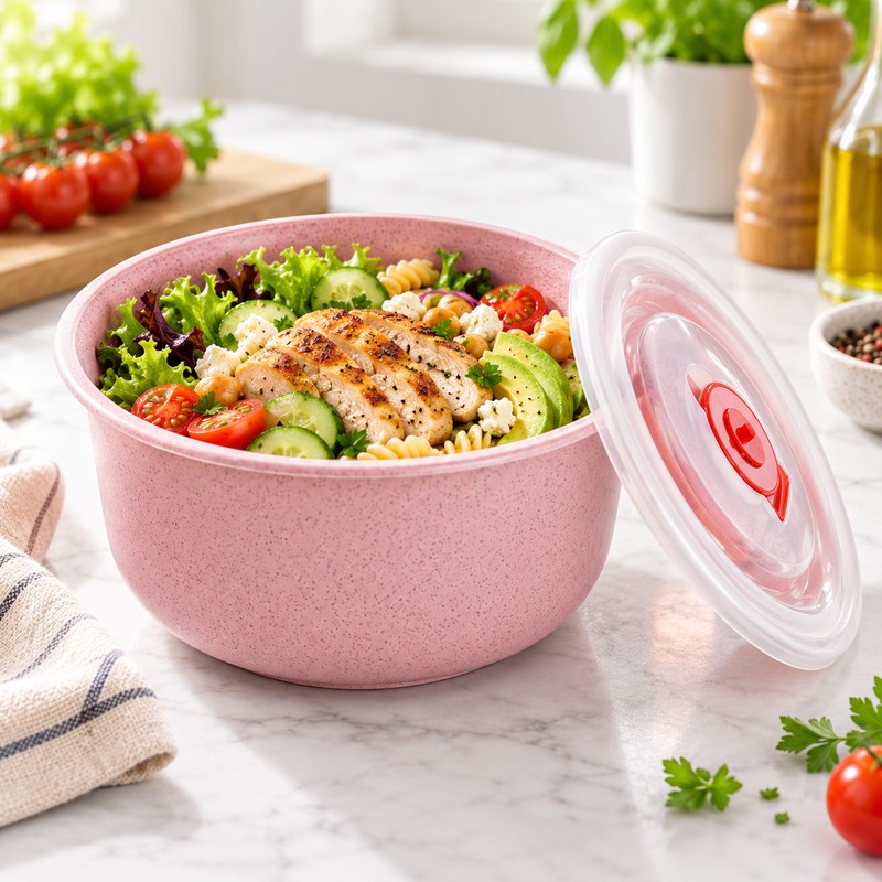 3-Piece Wheat Straw Food Storage Bowl Set for Meals –
