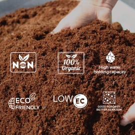 6 Pack Premium Coco Coir Brick for Plants | 100% Organic Compressed Coconut Coir Bricks Starting Mix, Coco Coir Fiber Coconut Husk for Planting, Gardening, Potting Soil Substrate, Herbs, 1.4 LB/Brick