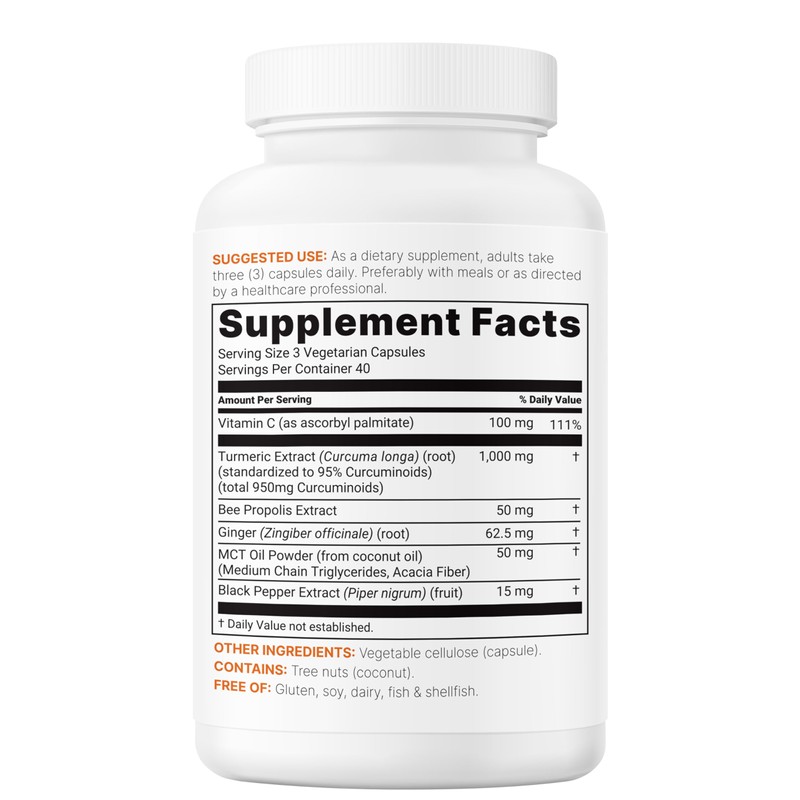 Micro Ingredients Pure Turmeric Curcumin Supplement 1,000mg – 95% Curcuminoids