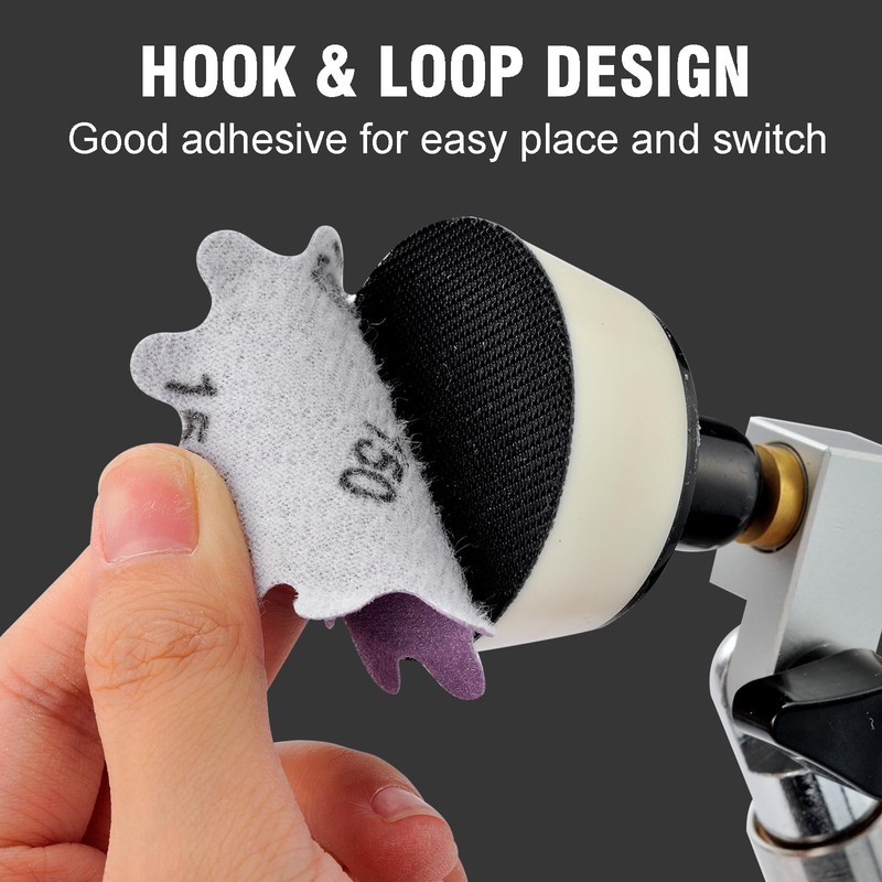 MAXMAN 3 Inch Sanding Discs 50Pcs, Wet Dry Hook and
