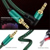 OUGCYG Aux Cable 3.5mm Audio Mic Lead 90 Degree 4-Pole