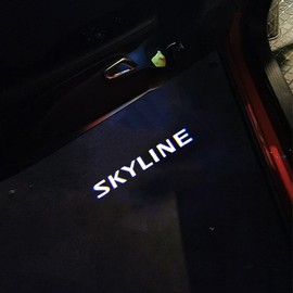 Infiniti, SKYLINE Laser Logo Light, Door Welcome Light, Skyline Door Curtain Lamp, LED Logo Projection, 2 Piece HD Compatible, Skyline Eleventh Generation V35 Type