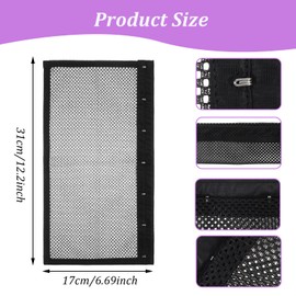 JIEYAO Pack of 2 Length N Lock Curly Hair Net, 13 Inch Length N Lock Hair Stretcher, Natural Curl Stretcher, Length N Lock Mesh Wrap to Prevent Shrinkage