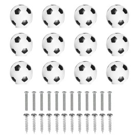 JINTANG Pack of 12 Football Chest of Drawers Knobs, Football Furniture Knobs, Drawer Knobs for Cupboard, Furniture Knob Made of ABS for Children's Furniture Knobs, Chest of Drawers Knobs, Door Knobs