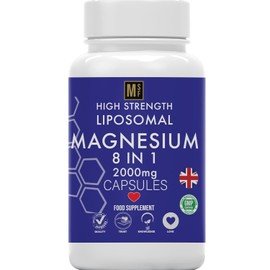 Magnesium 8 in 1 Complex 2000mg | 4 Month Supply | Full Spectrum Elemental Mg Supplement | 120 High Strength Vegan Capsules | 8 in 1 Bioavailable Magnesium | 1 A Day | Gluten Free, UK Company