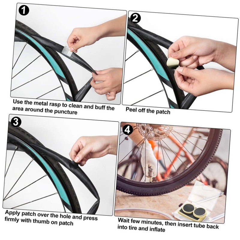 Kisangel 2sets Multi-function Bike Tire Repair Kit Tire Pry Bars