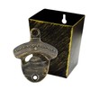 Jumiok Vintage Wall Mount Bottle Opener with Cap Catcher Stainless,
