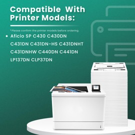 GREENBOX Compatible C430A High-Yield Toner Cartridge Replacement for Ricoh SP C430 C430A 821105 for SP C440DN C430DN C430 C431DN C441DN Printer (1 Black )