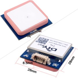 DIYmalls G28U7FTTL GPS Receiver Module 3.3V-5V w/Flash Ceramic Antenna 9600bps 1Hz NMEA-0183 for Arduino Flight Control