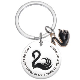 HUTIMY Keeper Of The Lost Cities Merchandise Black Keepers Citys Things Accessories Kotlc Fan Stuff Gift Swan Keychain