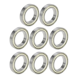 ACROPIX 6907ZZ Deep Groove Ball Bearings P5 35x55x10mm Lubricated Bearings Double Metal Seal Silver Tone Scooter Skateboard Wheel - Pack of 8