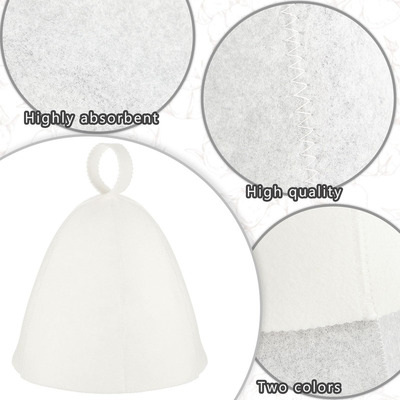 JaGely 1/2/4/8 Pcs Sauna Hat for Men Women Vaporarium Russian